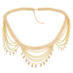 European Punk Leisure Beach YOGA <strong>Dancing</strong> Wome's Leaves Tassels Sexy <strong>Waist</strong> <strong>Chain</strong> Gold Body Jewelry <strong>Belly</strong> <strong>Chains</strong> - Product Image 1
