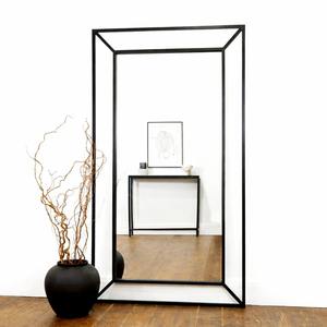 Espejo de cuerpo entero con marco de metal ajustable, estilo contemporáneo, decorativo, de gran tamaño, para techos altos, sala de estar, boutique de ropa - Product Image 2