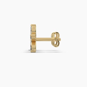 ต่างหูเพชรทรงมาร์คีส์แบบดอกไม้  ทอง 10K 14K 18K เงินแท้ 925 935 - Product Image 3