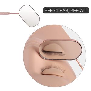 45 Degree Viewing Angle HD Clear Reflective Lash Extension <b>Mirrors</b> Medical Steel Smooth Anti-Slip Handle Eyelash <b>Mirrors</b> - Product Image 3