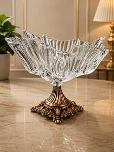 Luxury Glass Mat & <b>Pad</b> with Petal Design <b>Polished</b> Finish Handmade 3mm Thick for Home Decoration - Product Image 1