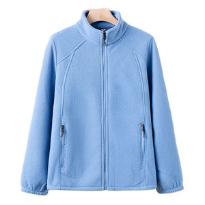 Wearpex Moms Spring Autumn Winter Women's Thickened Fleece Top Stand Collar Eco-Friendly Breathable Quick Dry <b>Zipper</b> <b>Jacket</b> - Product Image 1