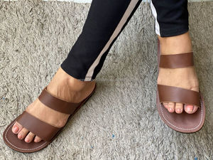 Handmade Genuine Leather Stylish Flat Slipper <b>Womens</b> - Product Image 2