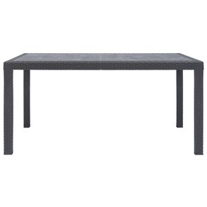 Tavolo da Giardino in Plastica Marrone Resistente per Esterni, Dimensioni 59.1 X 35.4 X 28.3 Pollici - Product Image 2