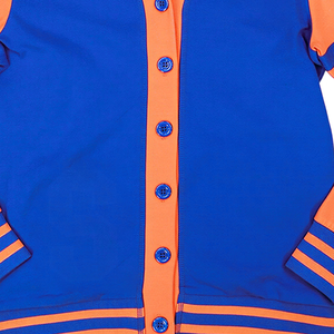 Cardigans universitaires SSU pour hommes et femmes, bleu et orange, col en V, pulls tricotés avec boutons décoratifs, vêtements d'hiver pour la fraternité et l'université - Product Image 2
