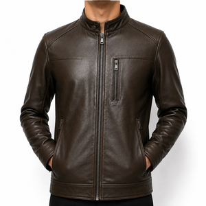Veste en cuir de vachette de qualité supérieure pour homme, vêtement d'extérieur luxueux et tendance, streetwear moderne, coupe classique et confortable pour tous les jours - Product Image 1
