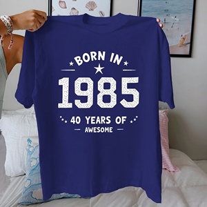 Celebration 40 YEARS OF AWESOME t-shirt pour femme en pur coton coupe confortable - Product Image 1