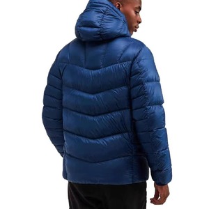 Warm Shiny <b>Bubble</b> <b>Coats</b> Long Sleeve Solid Zipper Pocket Breathable Quick Dry Stand Collar Puffer Jacket Winter Men - Product Image 2