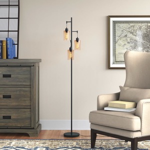 Lampe de sol LED moderne réglable avec variateur tactile et base stable pour l'éclairage du salon, de la chambre et du bureau - Product Image 1