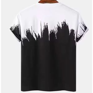 Camisetas de hombre de talla grande, 100% algodón, de alta calidad, con logo personalizado impreso, para venta en línea. - Product Image 5