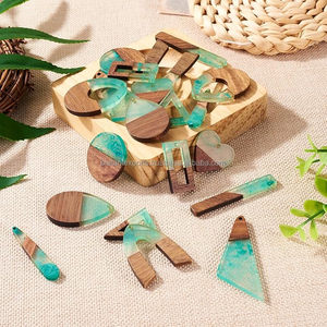 ต่างหูเรซิ่นพื้นผิวไม้ต่างหูสำหรับสวมใส่ในชีวิตประจำวันและงานปาร์ตี้ - Product Image 3