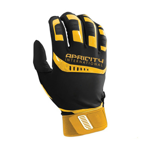 New Arrival Adult Baseball Batting Gloves Leather Made Comfortable Fit with Straps Customized Color & Logo <b>Hook</b> and Loop Closure - Product Image 2