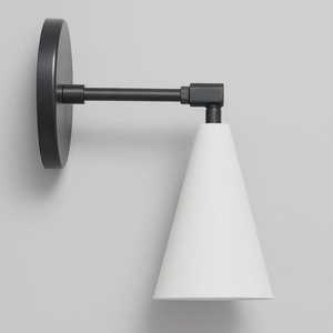 Minimalist Wall Sconce With White Cone Shade Geometric Design Indoor Lighting Fixture For Bedroom Decor - Product Image 2