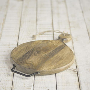 Tabla de Cortar Redonda de Madera Ecológica de la Mejor Calidad, Desechable, con Asa, Apta para Lavavajillas - Product Image 5