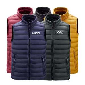 Gilets matelassés légers sans manches pour hommes, vestes athlétiques en duvet, vente en gros, manteaux d'hiver chauds de haute qualité pour garçons - Product Image 2