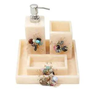 Luxury Handmade Resin Washroom <b>Accessories</b> with Elegant Countertop <b>Bathroom</b> <b>Accessories</b> <b>Set</b> for Modern Interiors Use from India - Product Image 2