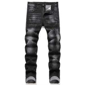 New Fashion Mens Denim Jeans Retro Style Wide <b>Leg</b> Washed Denim Pants Premium Quality Casual - Product Image 5