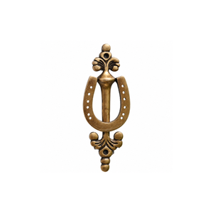 Timbre de Puerta de Latón Antiguo con Forma de Herradura, Decoración Vintage para Puerta Principal, Adorno de Entrada de la Suerte para Hogares, Villas y Hoteles DecorX - Product Image 1