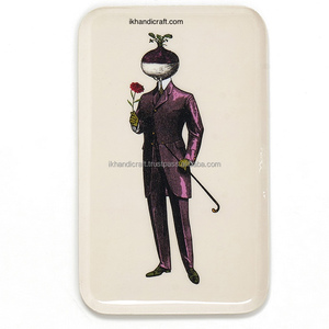 Plateau à bibelots ovale moderne en métal de haute qualité Aristofish 10x10cm, émail transparent, multifonctionnel, suspendable et mobile, pour Ramadan et mariage - Product Image 3