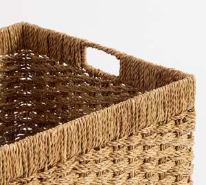 ตะกร้าเก็บของจากหญ้าทะเลแบบใหม่พร้อมฝาปิด ผลิตในเวียดนาม ราคาขายส่ง รับผลิตแบบ OEM ODM หลากสี - Product Image 5