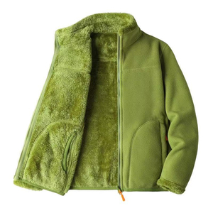 High Quality Polar <b>Coral</b> Fleece <b>Jacket</b> Custom Full Zip up Heavy Winter <b>Jackets</b> - Product Image 3