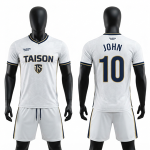 Uniforme de Fútbol Personalizado para Hombre, 140g, Transpirable, 100% Poliéster Interlock, Cuello en V, Azul Cielo, Sublimación por Transferencia de Calor, Ropa Deportiva para Equipo - Product Image 5