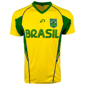 Maillot de football américain style Brésil personnalisé OEM, en polyester à séchage rapide, vente en gros, fabrication de maillots de football pour équipes - Product Image 6