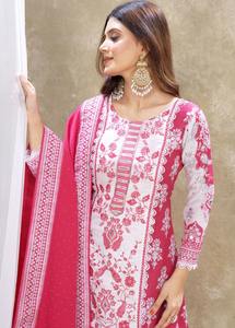 ชุดคุรตะ กางเกง และผ้าคลุมไหล่ ลายพิมพ์มัสลินเนื้อหนัก ผ้าไหมแท้ 100% คอทรงโอ แขนยาว ทรงหลวม สไตล์โบฮีเมียนน่ารัก สำหรับฤดูร้อน ปี 2026 เหมาะสำหรับวันหยุดและงานเฉลิมฉลอง - Product Image 5