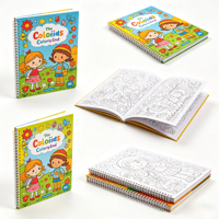Libro de Colorear para Adultos Personalizado al por Mayor con Impresión a Color, Opciones de Logotipo Personalizado, Papel Recubierto, Cartón Reciclado, Laminado con Película Mate