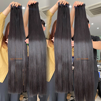 Tissage de Cheveux Vietnamiens Bruts Extra Lisses Soyeux Alignés, Prix Usine, Coupés de 100 % Cheveux Naturels Non Traités