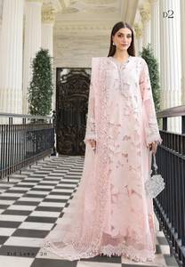 Elegante Salwar Kameez Rosa de Rayón con Bordado, Largo hasta el Suelo, Corte Holgado, Ropa India y Pakistaní para Bodas y Fiestas - Product Image 2