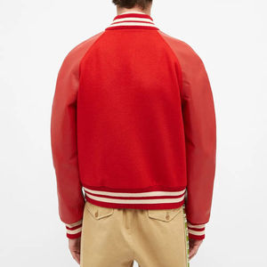 Blouson Bomber Homme Hiver en Laine Tricotée Coupe-Vent Col Montant Bouton Unique Logo Personnalisé Tenue Décontractée pour Équipe - Product Image 3