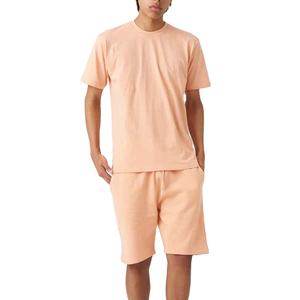 Ensemble de sport d'été pour hommes, t-shirts à manches courtes et shorts, 2 pièces, col rond, coton respirant, ensemble de sport pour hommes - Product Image 1