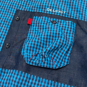 Chemise à carreaux pour homme, hydrofuge, avec design denim - Product Image 6