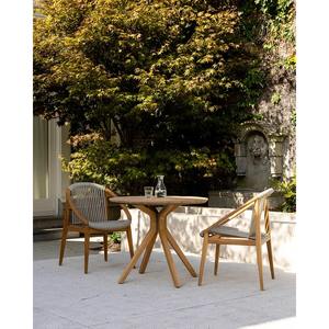 Chaise de salle à manger scandinave en teck massif avec assise en corde tressée – Fournisseur de mobilier moderne pour restaurants, cafés et hôtels - Product Image 2