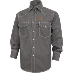 Camisa Ignífuga CAT 2 FR con Botones, Manga Larga, Estilo Western, Triple Costura, Resistente, para Soldadura, con Protección - Product Image 1