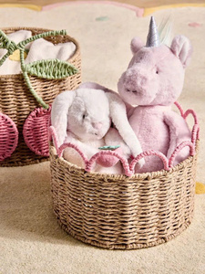 Sustainable Paper <b>Toy</b> <b>Basket</b> for Kids Handwoven Wicker <b>Storage</b> Bin for Nursery Decor, Baby Essentials and Playroom Organization - Product Image 5