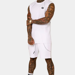 Premium Men Sleeveless Gym Training T-Shirt Breathable Athletic Tank Top Lightweight Fitness Muscle Tee Custom Logo OEM Service - Product Image 1