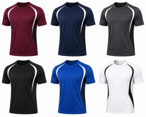 Sporty Men's Custom Colors O-Neck Short Sleeve T-<b>Shirt</b> Solid Color Quick Dry Regular Fit Knitted <b>100</b>% <b>Polyester</b> Eco-Friendly - Product Image 6