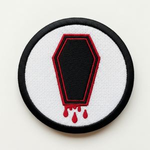 Parche bordado termoadhesivo redondo con alas de murciélago y diseño de máscara de vampiro, estilo gótico, para disfraces, venta al por mayor, aplique DIY para disfraz - Product Image 5