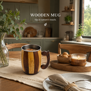 Taza de Café/Té de Madera de Palisandro Indio Hecha a Mano, de Lujo Premium, para Comedor, Cocina, Decoración del Hogar, Regalo, Colección - Product Image 4