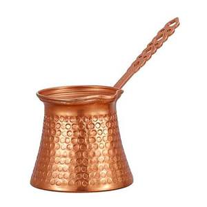 Tetera Turca de Cobre Grabado, Forma Redonda, Decorativa, Apta para Lavavajillas y Horno, con Asa de Madera - Product Image 6