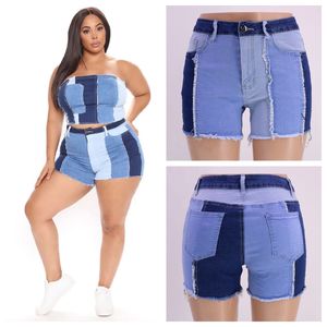 Women Denim Shorts High Quality New Arrived Regular Mid <b>Waist</b> <b>Elastic</b> <b>Waist</b> Breathable Street Women's <b>Jeans</b> Close-Fitting Color - Product Image 6