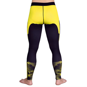 Men's Fitness Leggings with Digital Print Knit Breathable Quick Dry Elastic Waistband Custom Design for Workout Gym Training - Product Image 4