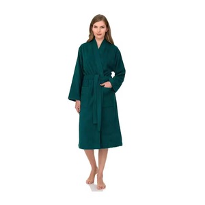 Comfortable Terry Cloth Bathrobe Breathable Classic Bathrobes Women and Men 100% Terry Cotton - Product Image 3