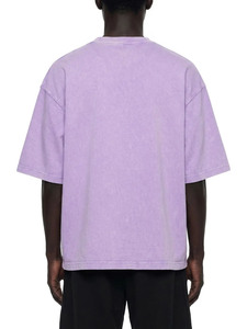 ผู้ผลิตเสื้อยืดคอตตอนแบบเรียบสไตล์วินเทจ หนัก 260 กรัม และ 250 กรัม ทรงโอเวอร์ไซส์ สำหรับผู้ชาย - Product Image 3