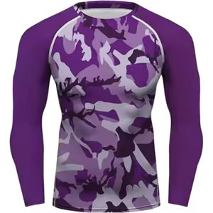 Vente en gros de shorts de surf en spandex personnalisés par sublimation, créez votre propre chemise de compression à manches longues, rashguard MMA Bjj - Product Image 1
