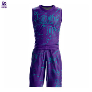 Hot Selling Lightweight Breathable Basketball Uniform Set Custom Colors Logo Sublimation Transfer Print Fully Sublimated Custom - Product Image 2