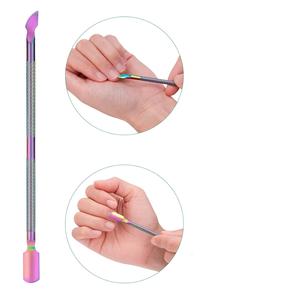 Coupe-cuticules professionnel de haute qualité en acier inoxydable à lame courbée, multicolores arc-en-ciel, pour bébés et doigts - Product Image 4