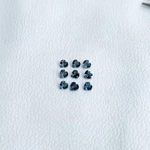 Pierres précieuses naturelles de topaze bleue de Londres de 3 mm, taille cœur facettée, calibrées, pour la fabrication de bijoux, bagues, pendentifs, vente en gros - Product Image 2